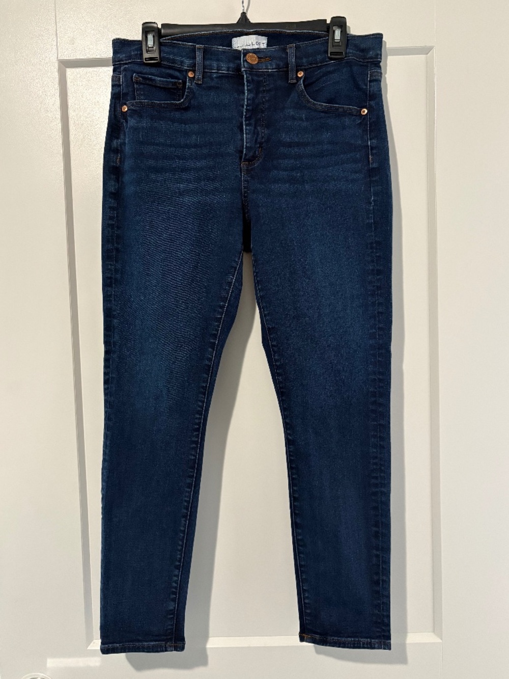 Loft Dark Wash Skinny Crop Jeans